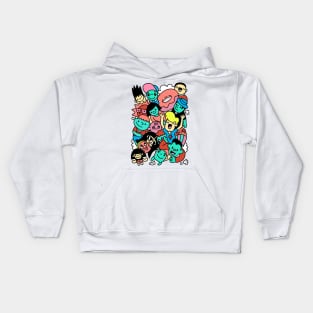 kid cartoon doodle Kids Hoodie